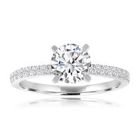 Imagine Bridal Round Diamond Pave Engagement Ring