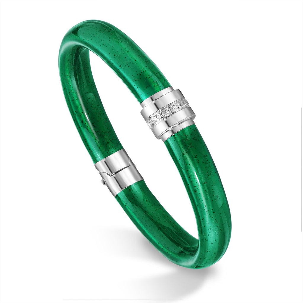 SOHO Emerald Enamel and Diamond Bracelet