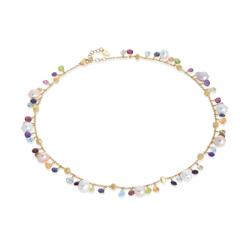 Marco Bicego Paradise Collection Mixed Gemstone & Pearl Necklace