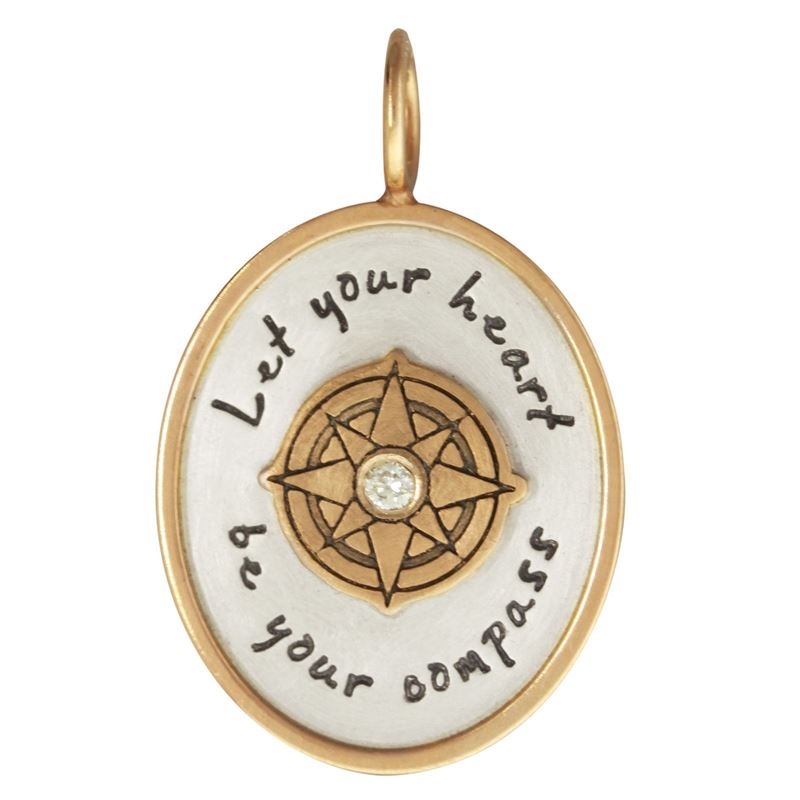 Heather B. Moore Let Your Heart Be Your Compass Oval Charm