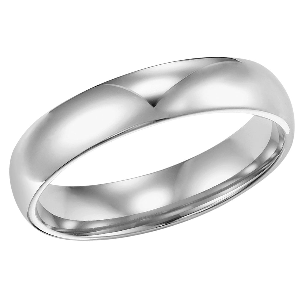 4mm Comfort Fit Low Dome Wedding Band, Polished