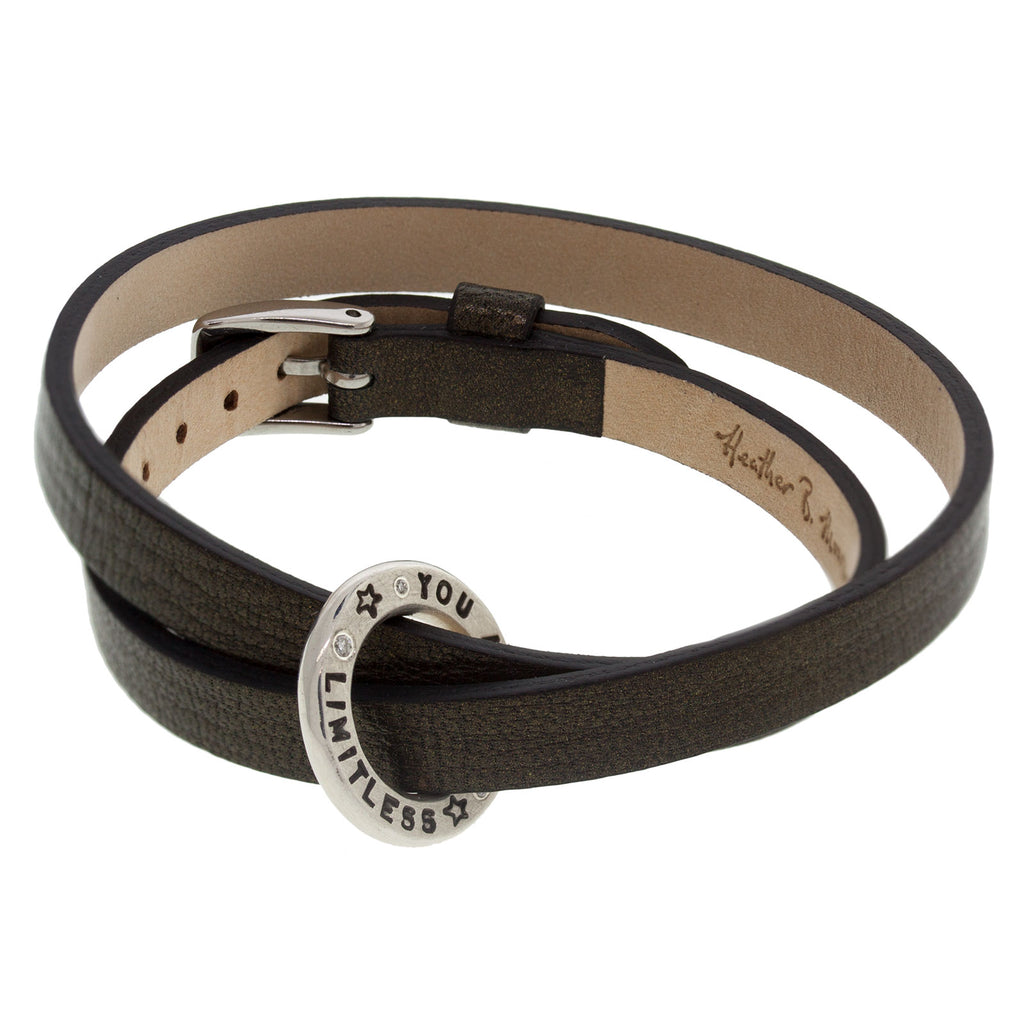 Heather B. Moore Thick Open Circle Leather Bracelet