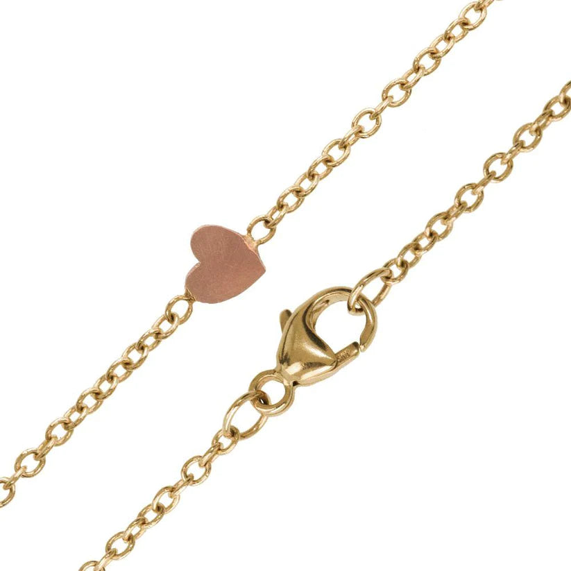 Heather B. Moore 1.5mm Gold Chain With Heart Accent