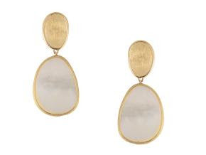 Marco Bicego 18K Yellow Gold Lunaria Mother of Pearl Earrings